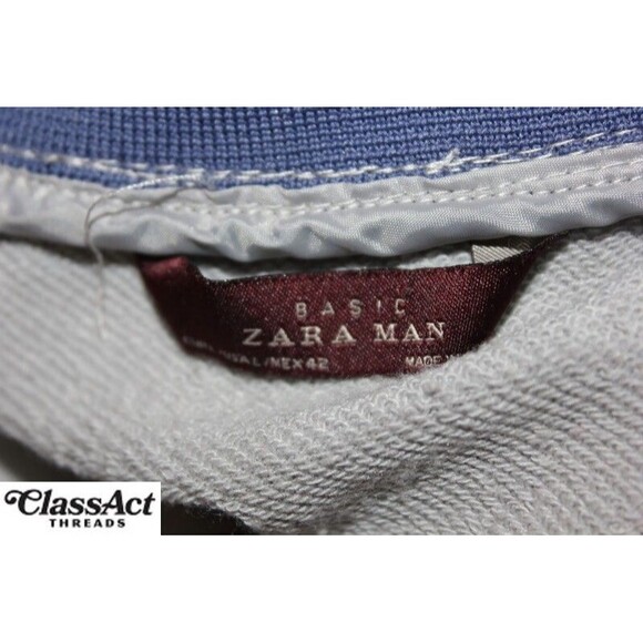 Zara Man Puffer Vest Gray Lightweight Sleeveless Polyester Sz L - Picture 9 of 10